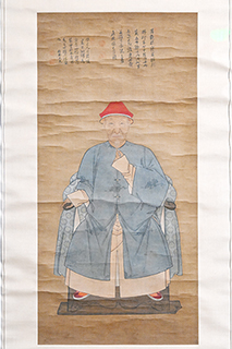 這是蒲松齡傳世唯一歷史畫像,由其四子蒲筠請江南畫家朱湘鱗所繪。(中新社記者 田雨昊 攝)